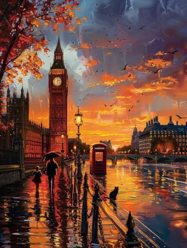 Diamond Painting Erwachsene Landschaft, 5D Diamant Painting Bilder Big Ben, DIY Bastelset Erwachsene, Vollbohrer Diamanten Malerei Stickerei Kreuzstich Kits, Deko Wohnzimmer Geschenke 40X50cm 1-1951 Diamond Painting Erwachsene Landschaft, 5D Diamant Painting Bilder Big Ben, DIY Bastelset Erwachsene, Vollbohrer Diamanten Malerei Stickerei Kreuzstich Kits, Deko Wohnzimmer Geschenke 40X50cm 1-1951 von KUEAJIOU