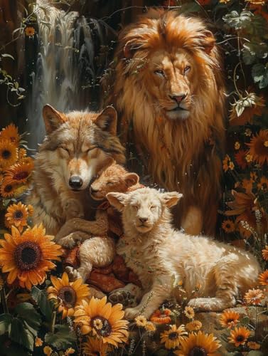 Diamond Painting Erwachsene Landschaft, 5D Diamant Painting Bilder Blume, DIY Bastelset Erwachsene, Vollbohrer Diamanten Malerei Stickerei Kreuzstich Kits, Deko Wohnzimmer Geschenke 100x130cm E-8468 von KUEAJIOU