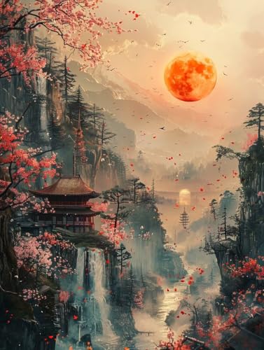 Diamond Painting Erwachsene Mond, 5D Diamant Painting Bilder Landschaft, DIY Bastelset Erwachsene, Vollbohrer Diamanten Malerei Stickerei Kreuzstich Kits, Deko Wohnzimmer Geschenke 100x130cm 4-9499 Diamond Painting Erwachsene Mond, 5D Diamant Painting Bilder Landschaft, DIY Bastelset Erwachsene, Vollbohrer Diamanten Malerei Stickerei Kreuzstich Kits, Deko Wohnzimmer Geschenke 100x130cm 4-9499 von KUEAJIOU