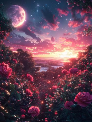 Diamond Painting Erwachsene Sonnenuntergang, 5D Diamant Painting Bilder Blume, DIY Bastelset Erwachsene, Vollbohrer Diamanten Malerei Stickerei Kreuzstich Kits, Deko Wohnzimmer 80X110cm 8-4345 Diamond Painting Erwachsene Sonnenuntergang, 5D Diamant Painting Bilder Blume, DIY Bastelset Erwachsene, Vollbohrer Diamanten Malerei Stickerei Kreuzstich Kits, Deko Wohnzimmer 80X110cm 8-4345 von KUEAJIOU