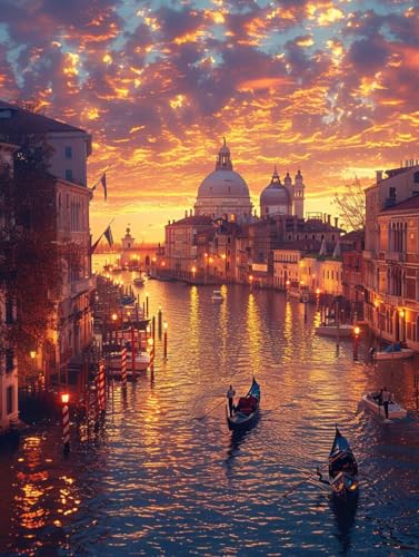 Diamond Painting Erwachsene Sonnenuntergang, 5D Diamant Painting Bilder Venedig, DIY Bastelset Erwachsene, Vollbohrer Diamanten Malerei Stickerei Kreuzstich Kits, Deko Wohnzimmer 100x130cm 2-8992 Diamond Painting Erwachsene Sonnenuntergang, 5D Diamant Painting Bilder Venedig, DIY Bastelset Erwachsene, Vollbohrer Diamanten Malerei Stickerei Kreuzstich Kits, Deko Wohnzimmer 100x130cm 2-8992 von KUEAJIOU
