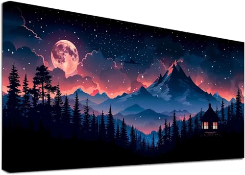 Diamond Painting Groß Berg, 5D Diamond Painting Erwachsene Landschaft, DIY Basteln Erwachsene, Diamant Malerei Kunst Stickerei Kreuzstich Set, Deko Wohnzimmer und Zimmer Deko Geschenke 30x60cm Z-9900 von KUEAJIOU