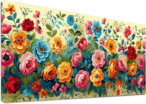 Diamond Painting Groß Blume, 5D Diamond Painting Erwachsene Pflanzen, DIY Basteln Erwachsene, Diamant Malerei Kunst Stickerei Kreuzstich Set, Deko Wohnzimmer und Zimmer Deko Geschenke 80x160cm 0-5423 von KUEAJIOU