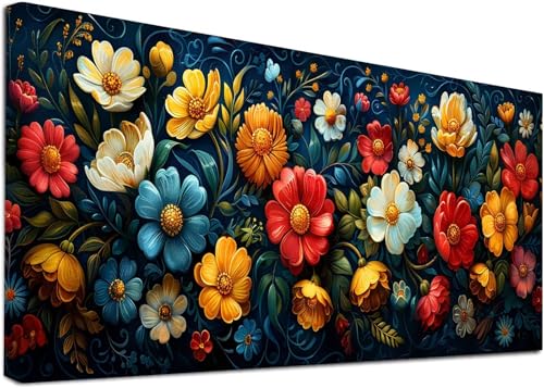 Diamond Painting Groß Blume, 5D Diamond Painting Erwachsene Pflanzen, DIY Basteln Erwachsene, Diamant Malerei Kunst Stickerei Kreuzstich Set, Deko Wohnzimmer und Zimmer Deko Geschenke 80x160cm 4-5755 von KUEAJIOU