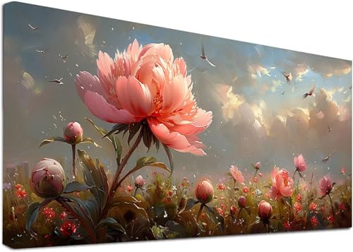 Diamond Painting Groß Blume, 5D Diamond Painting Erwachsene Vogel, DIY Basteln Erwachsene, Diamant Malerei Kunst Stickerei Kreuzstich Set, Deko Wohnzimmer und Zimmer Deko Geschenke 30x60cm I-4624 von KUEAJIOU