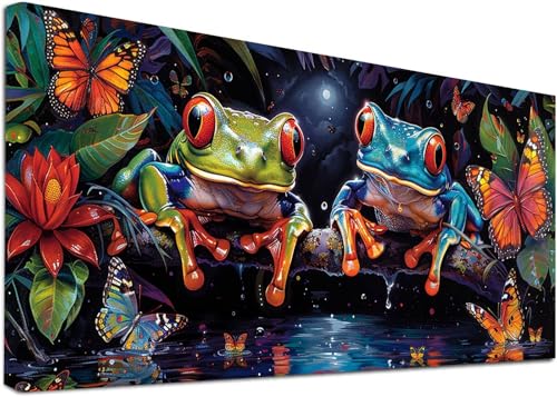 Diamond Painting Groß Frosch, 5D Diamond Painting Erwachsene Schmetterling, DIY Basteln Erwachsene, Diamant Malerei Kunst Stickerei Kreuzstich Set, Deko Wohnzimmer und Zimmer Deko 100x300cm O-8841 Diamond Painting Groß Frosch, 5D Diamond Painting Erwachsene Schmetterling, DIY Basteln Erwachsene, Diamant Malerei Kunst Stickerei Kreuzstich Set, Deko Wohnzimmer und Zimmer Deko 100x300cm O-8841 von KUEAJIOU