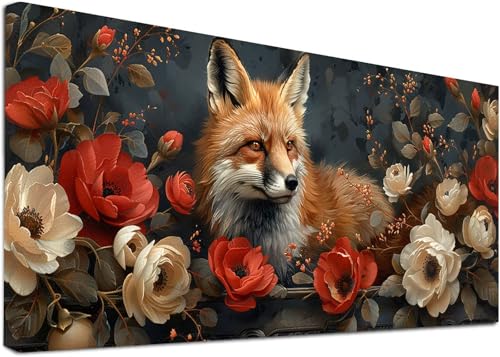 Diamond Painting Groß Fuchs, 5D Diamond Painting Erwachsene Blume, DIY Basteln Erwachsene, Diamant Malerei Kunst Stickerei Kreuzstich Set, Deko Wohnzimmer und Zimmer Deko Geschenke 50x100cm T-6234 Diamond Painting Groß Fuchs, 5D Diamond Painting Erwachsene Blume, DIY Basteln Erwachsene, Diamant Malerei Kunst Stickerei Kreuzstich Set, Deko Wohnzimmer und Zimmer Deko Geschenke 50x100cm T-6234 von KUEAJIOU