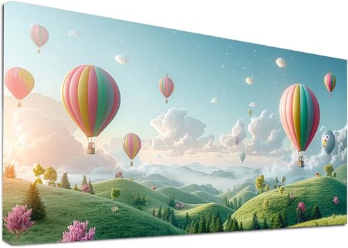 Diamond Painting Groß HeißLuftballon, 5D Diamond Painting Erwachsene Landschaft, DIY Basteln Erwachsene, Diamant Malerei Kunst Stickerei Kreuzstich Set, Deko Wohnzimmer und Zimmer Deko 45x90cm C-6412 von KUEAJIOU