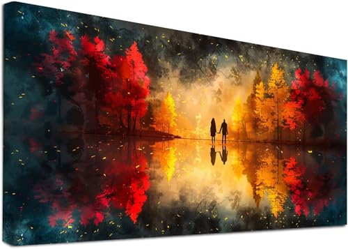 Diamond Painting Groß Paar, 5D Diamond Painting Erwachsene Baum, DIY Basteln Erwachsene, Diamant Malerei Kunst Stickerei Kreuzstich Set, Deko Wohnzimmer und Zimmer Deko Geschenke 100x300cm J-3392 von KUEAJIOU