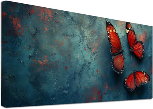 Diamond Painting Groß Schmetterling, 5D Diamond Painting Erwachsene Abstrakt, DIY Basteln Erwachsene, Diamant Malerei Kunst Stickerei Kreuzstich Set, Deko Wohnzimmer und Zimmer Deko 100x300cm I-3440 von KUEAJIOU