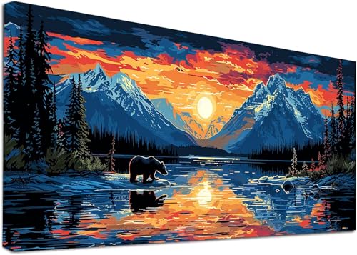 Diamond Painting Groß Sonnenuntergang, 5D Diamond Painting Erwachsene Berg, DIY Basteln Erwachsene, Diamant Malerei Kunst Stickerei Kreuzstich Set, Deko Wohnzimmer und Zimmer Deko 100x200cm 8-3364 Diamond Painting Groß Sonnenuntergang, 5D Diamond Painting Erwachsene Berg, DIY Basteln Erwachsene, Diamant Malerei Kunst Stickerei Kreuzstich Set, Deko Wohnzimmer und Zimmer Deko 100x200cm 8-3364 von KUEAJIOU