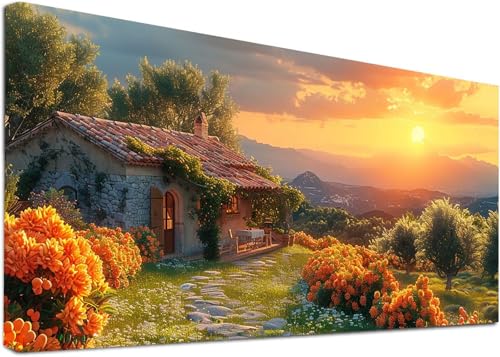 Diamond Painting Groß Sonnenuntergang, 5D Diamond Painting Erwachsene HäUser, DIY Basteln Erwachsene, Diamant Malerei Kunst Stickerei Kreuzstich Set, Deko Wohnzimmer und Zimmer Deko 100x300cm 7-3170 Diamond Painting Groß Sonnenuntergang, 5D Diamond Painting Erwachsene HäUser, DIY Basteln Erwachsene, Diamant Malerei Kunst Stickerei Kreuzstich Set, Deko Wohnzimmer und Zimmer Deko 100x300cm 7-3170 von KUEAJIOU