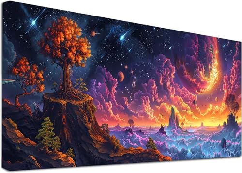 Diamond Painting Groß Sonnenuntergang, 5D Diamond Painting Erwachsene Landschaft, DIY Basteln Erwachsene, Diamant Malerei Kunst Stickerei Kreuzstich Set, Deko Wohnzimmer und Zimmer Deko 30x60cm 2-1202 von KUEAJIOU