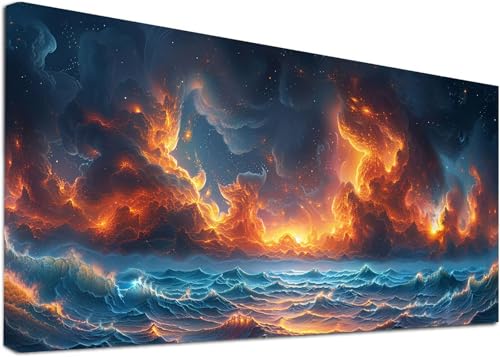 Diamond Painting Groß Sonnenuntergang, 5D Diamond Painting Erwachsene Landschaft, DIY Basteln Erwachsene, Diamant Malerei Kunst Stickerei Kreuzstich Set, Deko Wohnzimmer und Zimmer Deko 40x80cm 7-5257 von KUEAJIOU