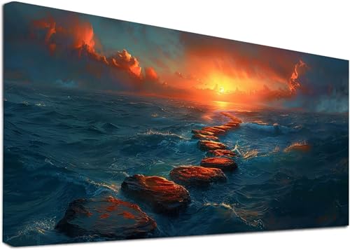 Diamond Painting Groß Sonnenuntergang, 5D Diamond Painting Erwachsene Ozean, DIY Basteln Erwachsene, Diamant Malerei Kunst Stickerei Kreuzstich Set, Deko Wohnzimmer und Zimmer Deko 30x60cm I-6827 Diamond Painting Groß Sonnenuntergang, 5D Diamond Painting Erwachsene Ozean, DIY Basteln Erwachsene, Diamant Malerei Kunst Stickerei Kreuzstich Set, Deko Wohnzimmer und Zimmer Deko 30x60cm I-6827 von KUEAJIOU