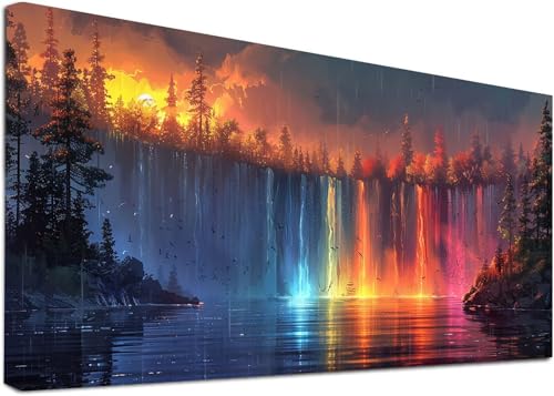 Diamond Painting Groß Sonnenuntergang, 5D Diamond Painting Erwachsene Rivers, DIY Basteln Erwachsene, Diamant Malerei Kunst Stickerei Kreuzstich Set, Deko Wohnzimmer und Zimmer Deko 80x160cm Y-1910 von KUEAJIOU
