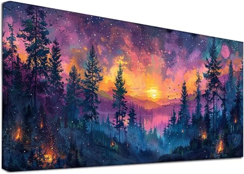 Diamond Painting Groß Sonnenuntergang, 5D Diamond Painting Erwachsene Sternenhimmel, DIY Basteln Erwachsene, Diamant Malerei Kunst Stickerei Kreuzstich Set, Deko Wohnzimmer Geschenke 30x60cm 6-9795 von KUEAJIOU