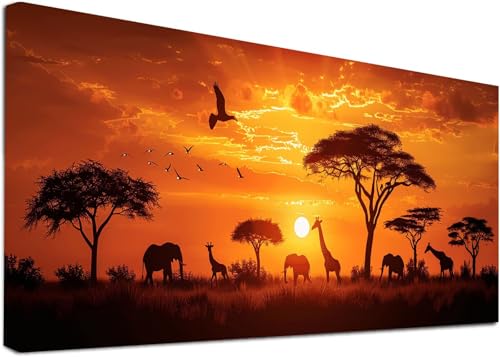 Diamond Painting Groß Sonnenuntergang, 5D Diamond Painting Erwachsene Tier, DIY Basteln Erwachsene, Diamant Malerei Kunst Stickerei Kreuzstich Set, Deko Wohnzimmer und Zimmer Deko 100x200cm 9-4957 von KUEAJIOU