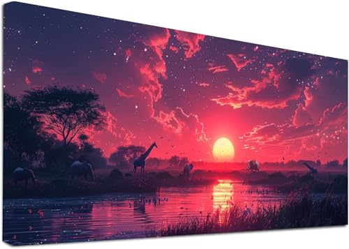 Diamond Painting Groß Sonnenuntergang, 5D Diamond Painting Erwachsene Tier, DIY Basteln Erwachsene, Diamant Malerei Kunst Stickerei Kreuzstich Set, Deko Wohnzimmer und Zimmer Deko 60x120cm 2-6751 Diamond Painting Groß Sonnenuntergang, 5D Diamond Painting Erwachsene Tier, DIY Basteln Erwachsene, Diamant Malerei Kunst Stickerei Kreuzstich Set, Deko Wohnzimmer und Zimmer Deko 60x120cm 2-6751 von KUEAJIOU
