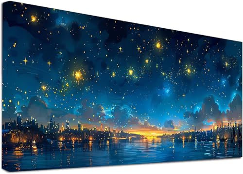 Diamond Painting Groß Sternenhimmel, 5D Diamond Painting Erwachsene Landschaft, DIY Basteln Erwachsene, Diamant Malerei Kunst Stickerei Kreuzstich Set, Deko Wohnzimmer und Zimmer Deko 30x60cm 2-6711 von KUEAJIOU