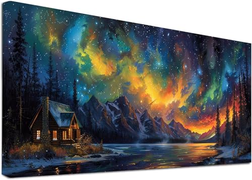 Diamond Painting Groß Sternenhimmel, 5D Diamond Painting Erwachsene Sonnenuntergang, DIY Basteln Erwachsene, Diamant Malerei Kunst Stickerei Kreuzstich Set, Deko Wohnzimmer Geschenke 30x60cm 0-8406 von KUEAJIOU