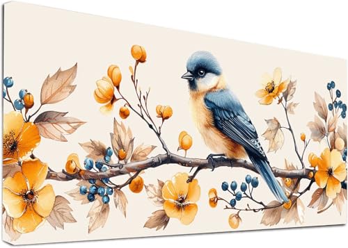 Diamond Painting Groß Vogel, 5D Diamond Painting Erwachsene Blume, DIY Basteln Erwachsene, Diamant Malerei Kunst Stickerei Kreuzstich Set, Deko Wohnzimmer und Zimmer Deko Geschenke 70x140cm 9-9595 von KUEAJIOU