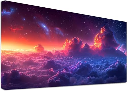 Diamond Painting Groß Wolke, 5D Diamond Painting Erwachsene Sternenhimmel, DIY Basteln Erwachsene, Diamant Malerei Kunst Stickerei Kreuzstich Set, Deko Wohnzimmer und Zimmer Deko 70x140cm 6-8340 von KUEAJIOU