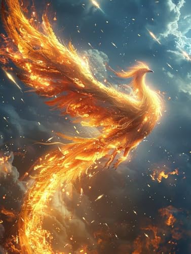 Diamond Painting Landschaft, 5D Diamond Painting Erwachsene Flamme, DIY Vollbohrer Diamanten Malerei Stickerei Kreuzstich, DIY Bastelset Erwachsene, Deko Wohnzimmer Wanddeko Geschenke 30x40cm 8-9418 von KUEAJIOU