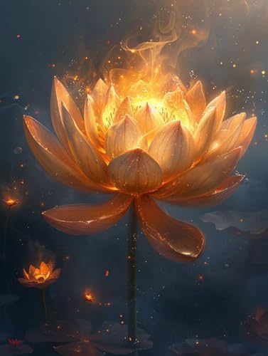Diamond Painting Landschaft, 5D Diamond Painting Erwachsene Flamme, DIY Vollbohrer Diamanten Malerei Stickerei Kreuzstich, DIY Bastelset Erwachsene, Deko Wohnzimmer Wanddeko Geschenke 80X110cm 7-9629 von KUEAJIOU