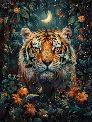 Diamond Painting Landschaft, 5D Diamond Painting Erwachsene Pflanzen, DIY Vollbohrer Diamanten Malerei Stickerei Kreuzstich, DIY Bastelset Erwachsene, Deko Wohnzimmer Geschenke 90x120cm 2-2457 von KUEAJIOU