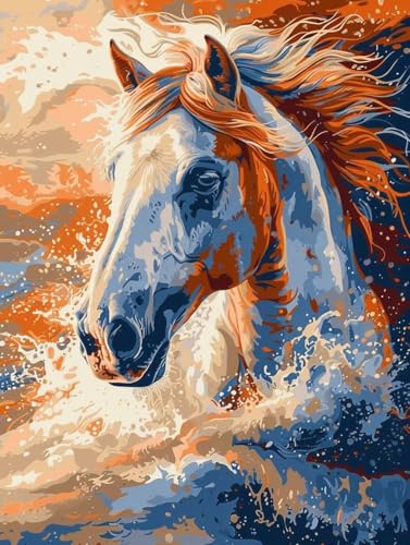 Diamond Painting Nachtisch, 5D Diamond Painting Erwachsene Tier, DIY Vollbohrer Diamanten Malerei Stickerei Kreuzstich, DIY Bastelset Erwachsene, Deko Wohnzimmer, Geschenke für Frauen 60X80cm Q-7645 von KUEAJIOU