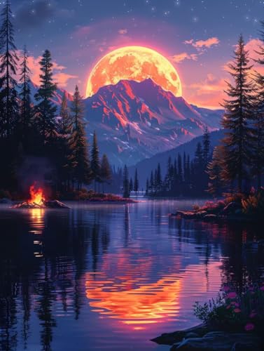 Diamond Painting Schmetterling, 5D Diamond Painting Erwachsene Landschaft, DIY Vollbohrer Diamanten Malerei Stickerei Kreuzstich, DIY Bastelset Erwachsene, Deko Wohnzimmer Geschenke 100x130cm F-9496 von KUEAJIOU