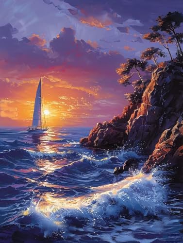 Diamond Painting Sonnenuntergang, 5D Diamond Painting Erwachsene Ozean, DIY Vollbohrer Diamanten Malerei Stickerei Kreuzstich, DIY Bastelset Erwachsene, Deko Wohnzimmer Geschenke 100x130cm 3-7211 Diamond Painting Sonnenuntergang, 5D Diamond Painting Erwachsene Ozean, DIY Vollbohrer Diamanten Malerei Stickerei Kreuzstich, DIY Bastelset Erwachsene, Deko Wohnzimmer Geschenke 100x130cm 3-7211 von KUEAJIOU