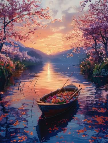 Diamond Painting Sternenhimmel, 5D Diamond Painting Erwachsene Landschaft, DIY Vollbohrer Diamanten Malerei Stickerei Kreuzstich, DIY Bastelset Erwachsene, Deko Wohnzimmer Geschenke 30x40cm J-6834 von KUEAJIOU