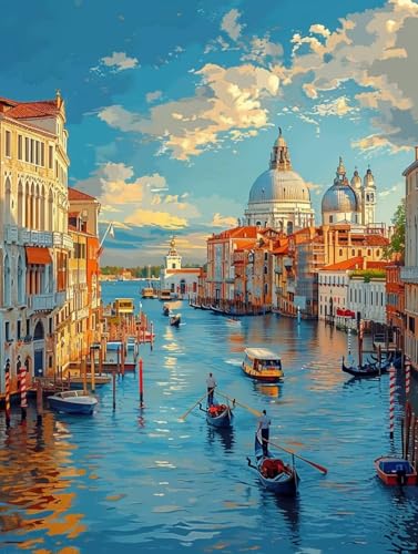 Diamond Painting Venedig, 5D Diamond Painting Erwachsene Landschaft, DIY Vollbohrer Diamanten Malerei Stickerei Kreuzstich, DIY Bastelset Erwachsene, Deko Wohnzimmer Geschenke 100x130cm L-4070 Diamond Painting Venedig, 5D Diamond Painting Erwachsene Landschaft, DIY Vollbohrer Diamanten Malerei Stickerei Kreuzstich, DIY Bastelset Erwachsene, Deko Wohnzimmer Geschenke 100x130cm L-4070 von KUEAJIOU