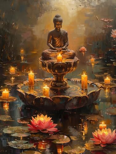 Diamond Painting Zen, 5D Diamond Painting Erwachsene Teich, DIY Vollbohrer Diamanten Malerei Stickerei Kreuzstich, DIY Bastelset Erwachsene, Deko Wohnzimmer, Geschenke für Frauen 100x135cm 2-1003 Diamond Painting Zen, 5D Diamond Painting Erwachsene Teich, DIY Vollbohrer Diamanten Malerei Stickerei Kreuzstich, DIY Bastelset Erwachsene, Deko Wohnzimmer, Geschenke für Frauen 100x135cm 2-1003 von KUEAJIOU