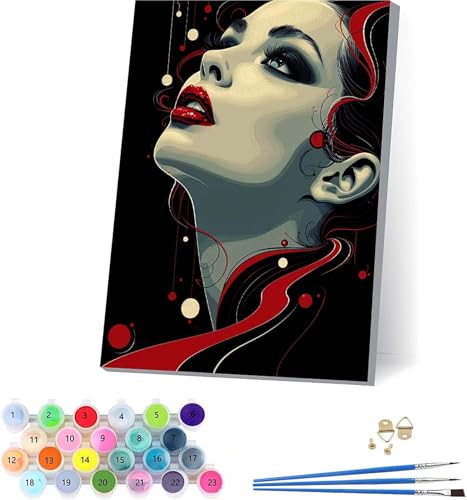 Frau Malen Nach Zahlen Erwachsene Mit Rahmen, Malen Nach Zahlen Abstrakt, DIY Set Erwachsene Mit 3 Pinseln und Acrylfarbe, Paint by Numbers für Deko Wohnzimmer, Geschenke für Frauen 70x95cm E-7298 Frau Malen Nach Zahlen Erwachsene Mit Rahmen, Malen Nach Zahlen Abstrakt, DIY Set Erwachsene Mit 3 Pinseln und Acrylfarbe, Paint by Numbers für Deko Wohnzimmer, Geschenke für Frauen 70x95cm E-7298 von KUEAJIOU