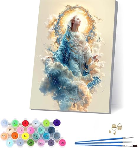 Frau Malen Nach Zahlen Erwachsene Mit Rahmen, Malen Nach Zahlen Engel, DIY Set Erwachsene Mit 3 Pinseln und Acrylfarbe, Paint by Numbers für Deko Wohnzimmer, Geschenke für Frauen 100x130cm K-8932 Frau Malen Nach Zahlen Erwachsene Mit Rahmen, Malen Nach Zahlen Engel, DIY Set Erwachsene Mit 3 Pinseln und Acrylfarbe, Paint by Numbers für Deko Wohnzimmer, Geschenke für Frauen 100x130cm K-8932 von KUEAJIOU