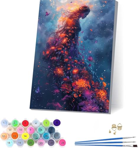 Frau Malen Nach Zahlen Erwachsene Mit Rahmen, Malen Nach Zahlen Schmetterling, DIY Set Erwachsene Mit 3 Pinseln und Acrylfarbe, Deko Wohnzimmer und Wanddeko, Geschenke für Frauen 100x135cm F-7553 Frau Malen Nach Zahlen Erwachsene Mit Rahmen, Malen Nach Zahlen Schmetterling, DIY Set Erwachsene Mit 3 Pinseln und Acrylfarbe, Deko Wohnzimmer und Wanddeko, Geschenke für Frauen 100x135cm F-7553 von KUEAJIOU