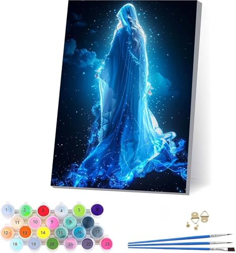Frau Malen Nach Zahlen Erwachsene Mit Rahmen, Malen Nach Zahlen Traum, DIY Set Erwachsene Mit 3 Pinseln und Acrylfarbe, Paint by Numbers für Deko Wohnzimmer, Geschenke für Frauen 100x130cm X-9815 von KUEAJIOU