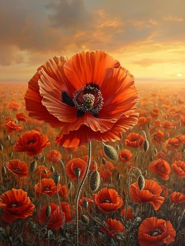 KUEAJIOU 5D Diamond Painting Blume, Sonnenuntergang Diamond Painting Erwachsene, DIY Vollbohrer Diamanten Malerei Stickerei Kreuzstich Set, Mosaikherstellung Kunst für Deko Wohnzimmer 80X110cm F-8773 KUEAJIOU 5D Diamond Painting Blume, Sonnenuntergang Diamond Painting Erwachsene, DIY Vollbohrer Diamanten Malerei Stickerei Kreuzstich Set, Mosaikherstellung Kunst für Deko Wohnzimmer 80X110cm F-8773 von KUEAJIOU