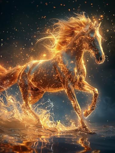 KUEAJIOU 5D Diamond Painting Horse, Tier Diamond Painting Erwachsene, DIY Vollbohrer Diamanten Malerei Stickerei Kreuzstich Set, Mosaikherstellung Kunst für Deko Wohnzimmer, Geschenke 80X110cm 3-9504 KUEAJIOU 5D Diamond Painting Horse, Tier Diamond Painting Erwachsene, DIY Vollbohrer Diamanten Malerei Stickerei Kreuzstich Set, Mosaikherstellung Kunst für Deko Wohnzimmer, Geschenke 80X110cm 3-9504 von KUEAJIOU