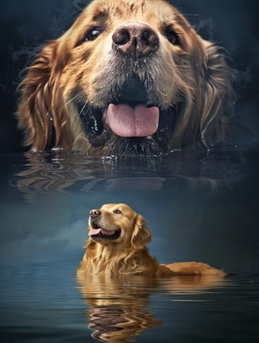 KUEAJIOU 5D Diamond Painting Hund, Tier Diamond Painting Erwachsene, DIY Vollbohrer Diamanten Malerei Stickerei Kreuzstich Set, Mosaikherstellung Kunst für Deko Wohnzimmer, Geschenke 100x135cm 7-1971 KUEAJIOU 5D Diamond Painting Hund, Tier Diamond Painting Erwachsene, DIY Vollbohrer Diamanten Malerei Stickerei Kreuzstich Set, Mosaikherstellung Kunst für Deko Wohnzimmer, Geschenke 100x135cm 7-1971 von KUEAJIOU