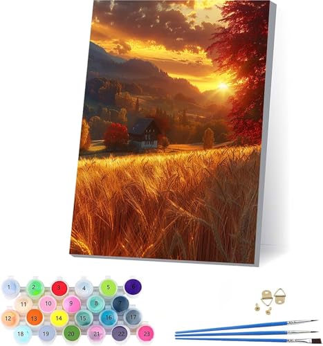 KUEAJIOU Sonnenuntergang Malen Nach Zahlen Erwachsene Mit Rahmen, Malen Nach Zahlen Landschaft, DIY Set Erwachsene Mit 3 Pinseln und Acrylfarbe, Deko Wohnzimmer, Geschenke für Frauen 100x130cm R-2310 KUEAJIOU Sonnenuntergang Malen Nach Zahlen Erwachsene Mit Rahmen, Malen Nach Zahlen Landschaft, DIY Set Erwachsene Mit 3 Pinseln und Acrylfarbe, Deko Wohnzimmer, Geschenke für Frauen 100x130cm R-2310 von KUEAJIOU