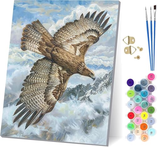 Malen Nach Zahlen Erwachsene Adler Malen Nach Zahlen, DIY Set Erwachsene Landschaft, Paint by Numbers Kits mit 3 Pinseln und Pigment, für Deko Wohnzimmer und Wanddeko Geschenke 100x130cm 7-9540 Malen Nach Zahlen Erwachsene Adler Malen Nach Zahlen, DIY Set Erwachsene Landschaft, Paint by Numbers Kits mit 3 Pinseln und Pigment, für Deko Wohnzimmer und Wanddeko Geschenke 100x130cm 7-9540 von KUEAJIOU