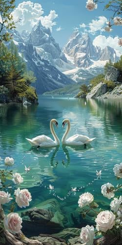 Malen Nach Zahlen Erwachsene Berg Malen Nach Zahlen Kits Gans, DIY Set Erwachsene Paint by Numbers mit Pinseln und Acrylfarben, DIY Handgemalt Ölgemälde Kit für Deko Wohnzimmer 80x160cm 8-6952 Malen Nach Zahlen Erwachsene Berg Malen Nach Zahlen Kits Gans, DIY Set Erwachsene Paint by Numbers mit Pinseln und Acrylfarben, DIY Handgemalt Ölgemälde Kit für Deko Wohnzimmer 80x160cm 8-6952 von KUEAJIOU