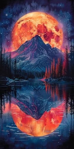Malen Nach Zahlen Erwachsene Berg Malen Nach Zahlen Kits Sternenhimmel, DIY Set Erwachsene Paint by Numbers mit Pinseln und Acrylfarben, DIY Handgemalt Ölgemälde Kit für Deko Wohnzimmer 30x60cm Z-9724 Malen Nach Zahlen Erwachsene Berg Malen Nach Zahlen Kits Sternenhimmel, DIY Set Erwachsene Paint by Numbers mit Pinseln und Acrylfarben, DIY Handgemalt Ölgemälde Kit für Deko Wohnzimmer 30x60cm Z-9724 von KUEAJIOU
