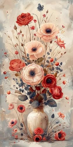 Malen Nach Zahlen Erwachsene Blume, Malen Nach Zahlen Pflanzen, Paint by Numbers mit Pinseln und Acrylfarben, DIY Handgemalt Ölgemälde Kit für Deko Wohnzimmer und Wohnzimmer Deko 45x90cm V-4511 Malen Nach Zahlen Erwachsene Blume, Malen Nach Zahlen Pflanzen, Paint by Numbers mit Pinseln und Acrylfarben, DIY Handgemalt Ölgemälde Kit für Deko Wohnzimmer und Wohnzimmer Deko 45x90cm V-4511 von KUEAJIOU