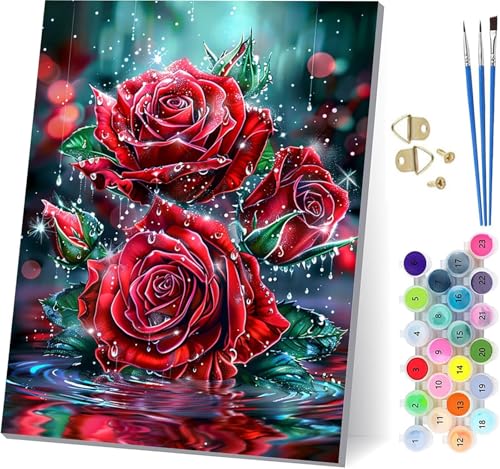Malen Nach Zahlen Erwachsene Blume Malen Nach Zahlen, DIY Set Erwachsene Rose, Paint by Numbers Kits mit 3 Pinseln und Pigment, für Deko Wohnzimmer und Wanddeko, Geschenke für Frauen 100x135cm 5-9124 Malen Nach Zahlen Erwachsene Blume Malen Nach Zahlen, DIY Set Erwachsene Rose, Paint by Numbers Kits mit 3 Pinseln und Pigment, für Deko Wohnzimmer und Wanddeko, Geschenke für Frauen 100x135cm 5-9124 von KUEAJIOU