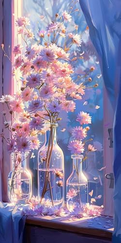 Malen Nach Zahlen Erwachsene Blume Malen Nach Zahlen Kits Flasche, DIY Set Erwachsene Paint by Numbers mit Pinseln und Acrylfarben, DIY Handgemalt Ölgemälde Kit für Deko Wohnzimmer 60x120cm M-9147 Malen Nach Zahlen Erwachsene Blume Malen Nach Zahlen Kits Flasche, DIY Set Erwachsene Paint by Numbers mit Pinseln und Acrylfarben, DIY Handgemalt Ölgemälde Kit für Deko Wohnzimmer 60x120cm M-9147 von KUEAJIOU